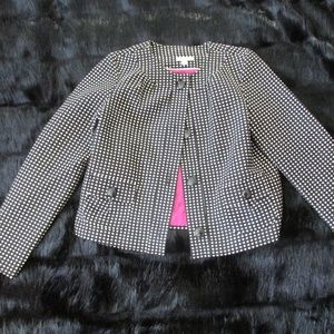 Charter Club Black and White Polka Dot Jacket 8